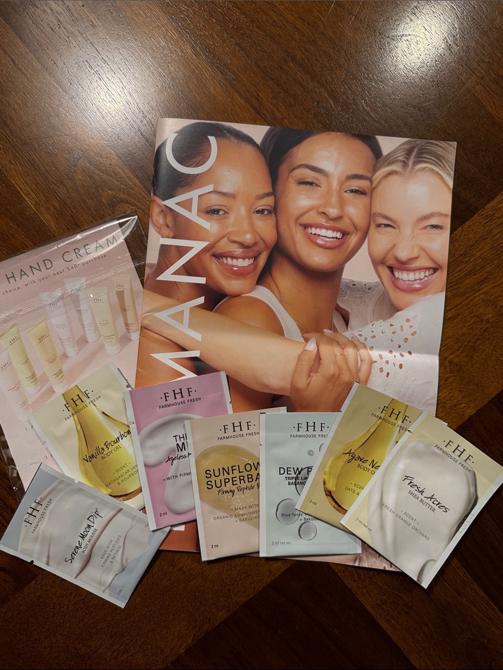 FARMHOUSE FRESH SKINCARE SAMPLES (7 PLUS CATALOG FOR COMPANY STORY!